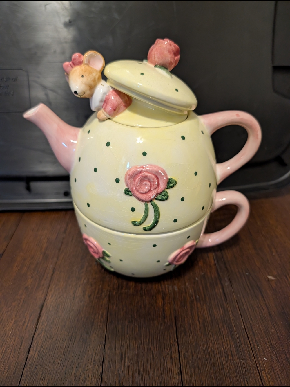 Certified International Whimsical Rose Ceramic Tea-for-One Set
